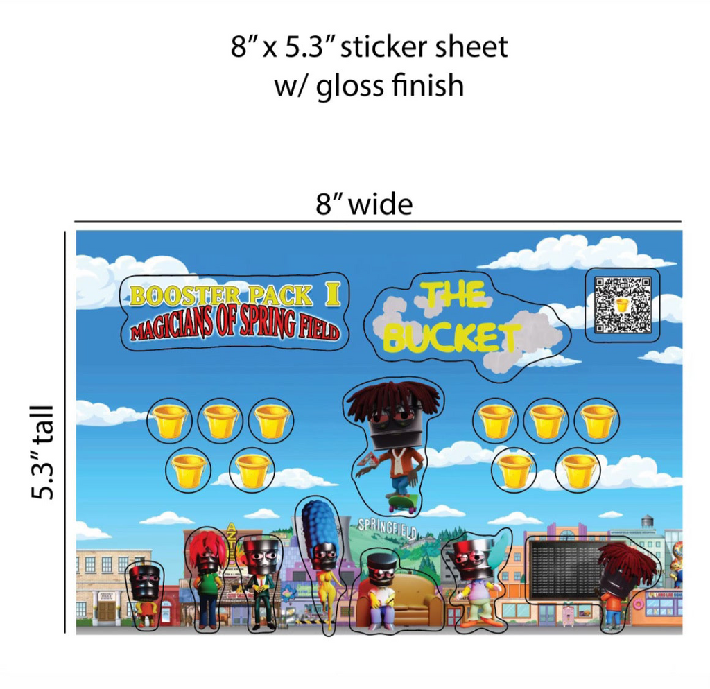 Magicians of Springfield sticker sheet - 3 pack
